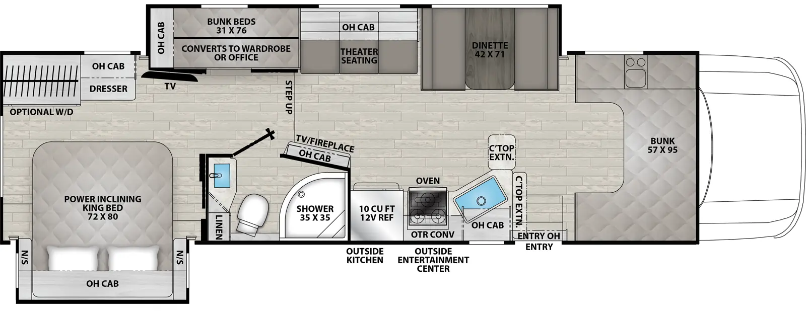 Entourage 340BH Floorplan